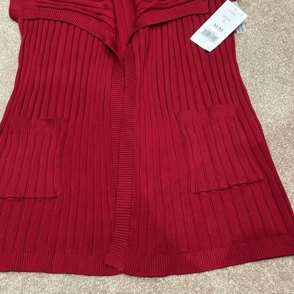 Haggar women sweater vest open cardigan size Medium- Without Tag - Picture 4 of 5